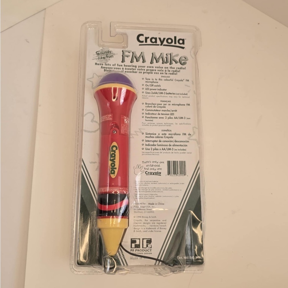 1998 RARE New Crayola Crayon FM Mike Henry Voice on Radio Microphone NOS 543.999 - Picture 2 of 2